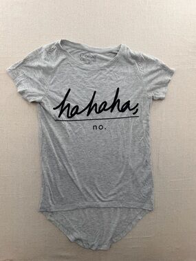 Freeze Grey 'hahaha, no.' Graphic Short Sleeve Tee